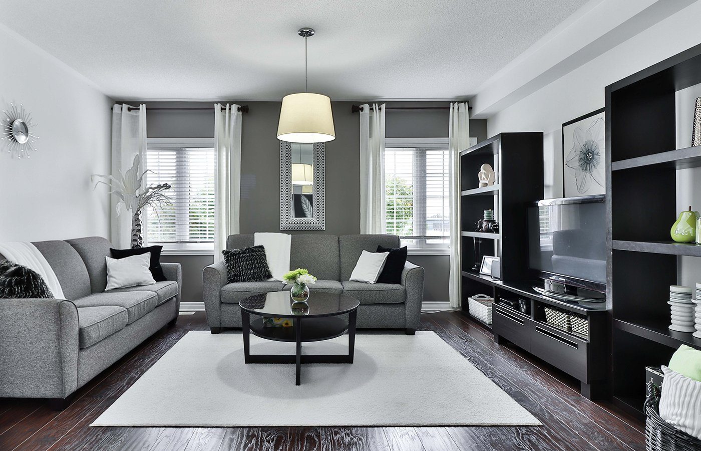 Beautiful modern monochrome home interior