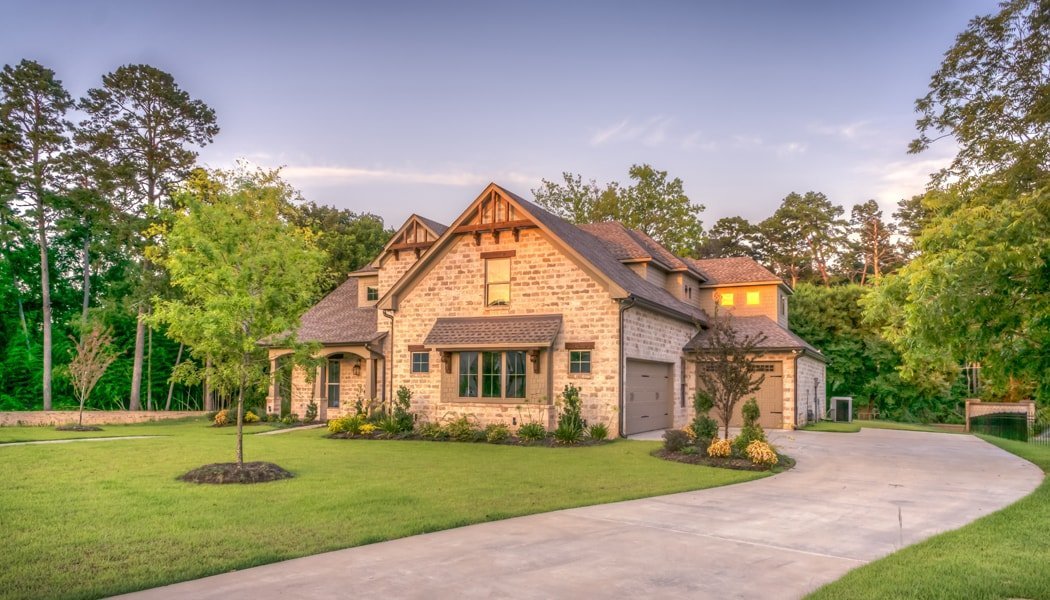 House with landscaping