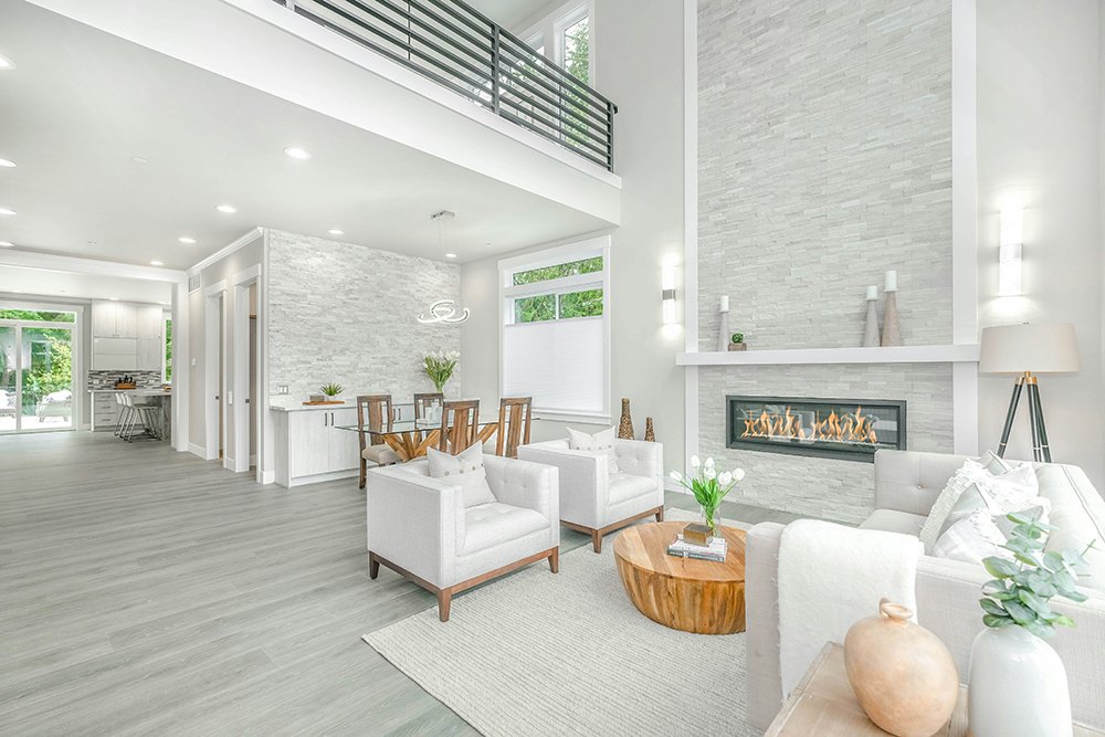 Home interior during property viewing